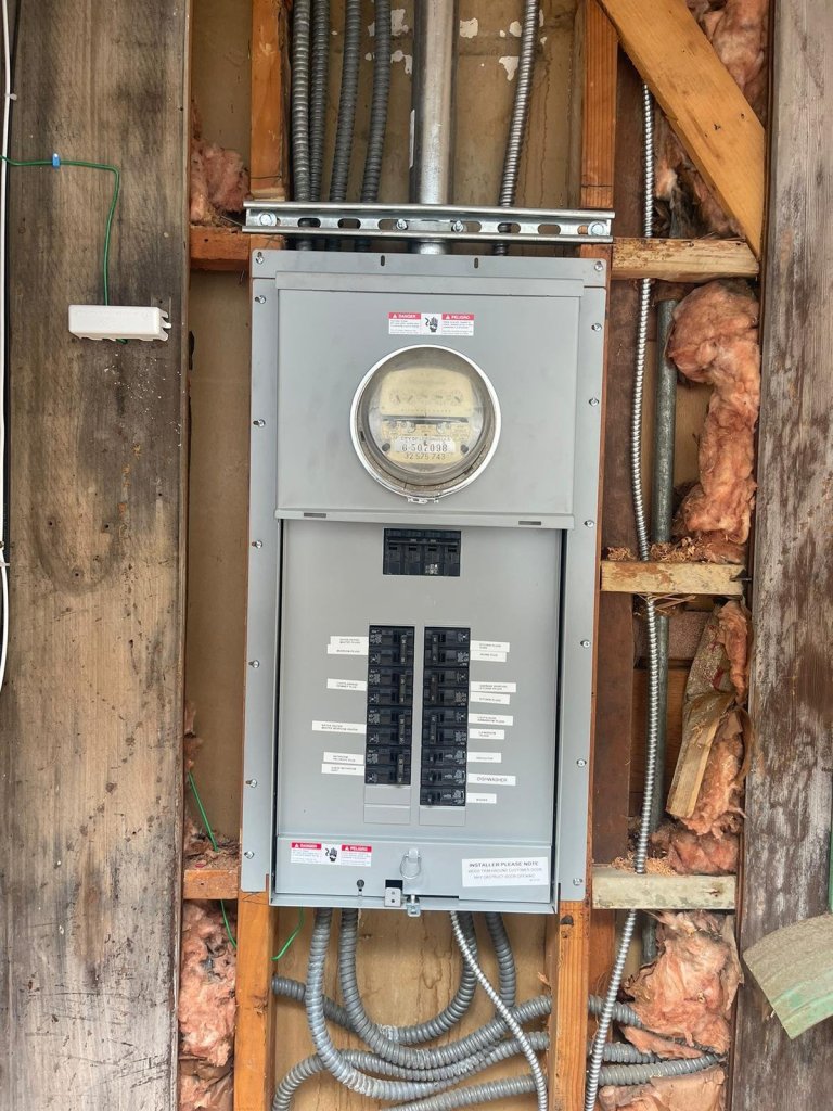New meter and panel installed during a remodel