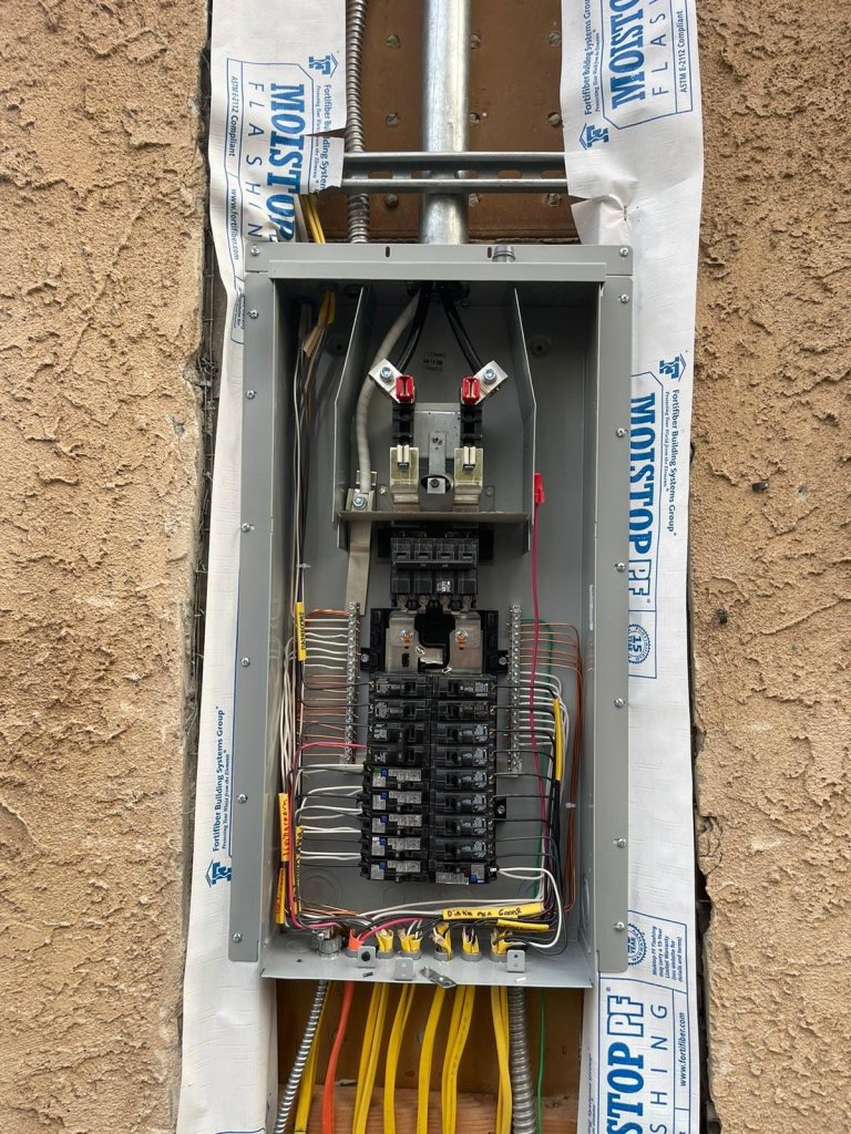 New panel with neatly routed wiring